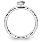 Sterling Silver Stackable Expressions Created Ruby Ring