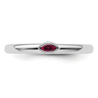 Sterling Silver Stackable Expressions Created Ruby Ring