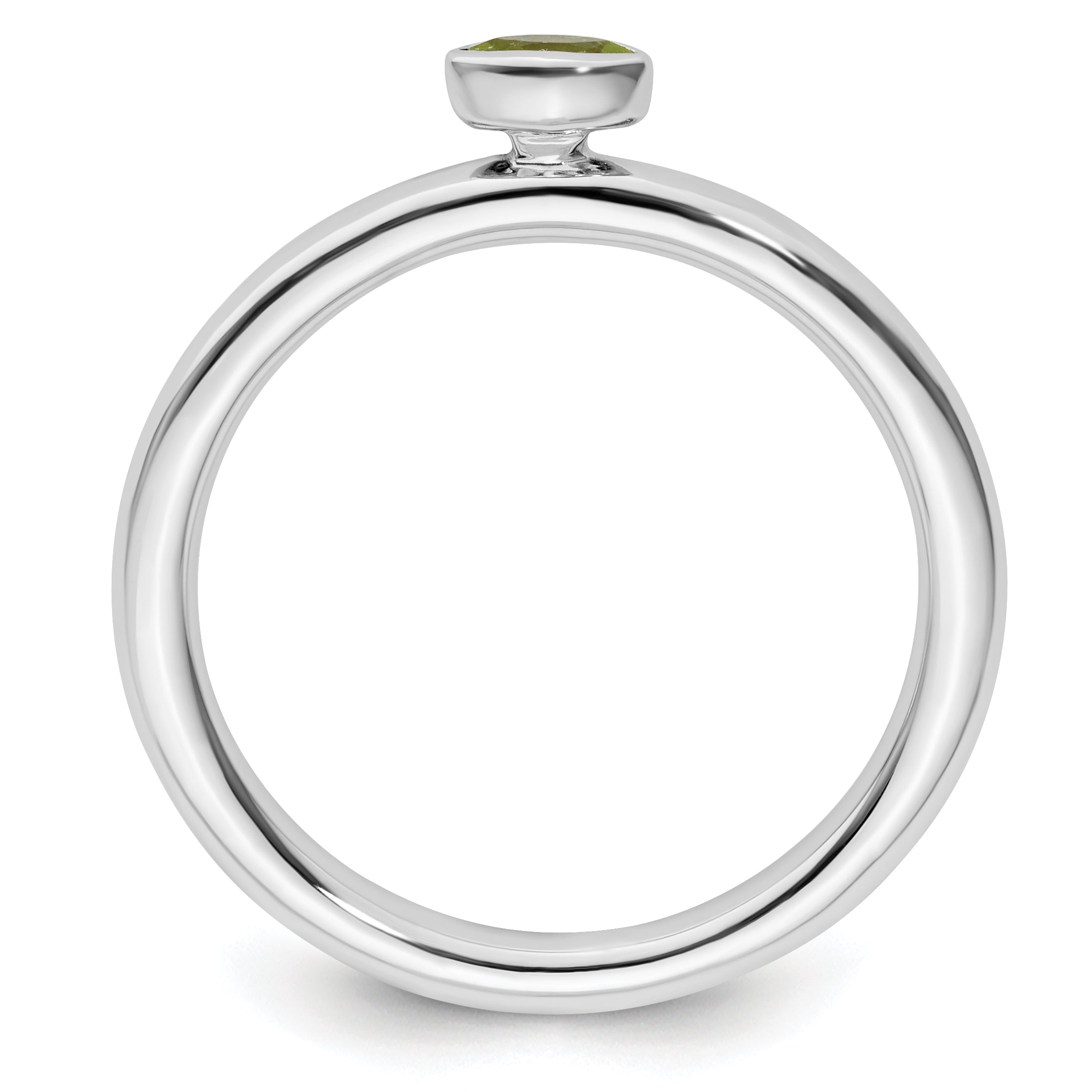 Sterling Silver Stackable Expressions Peridot Ring Secondary image