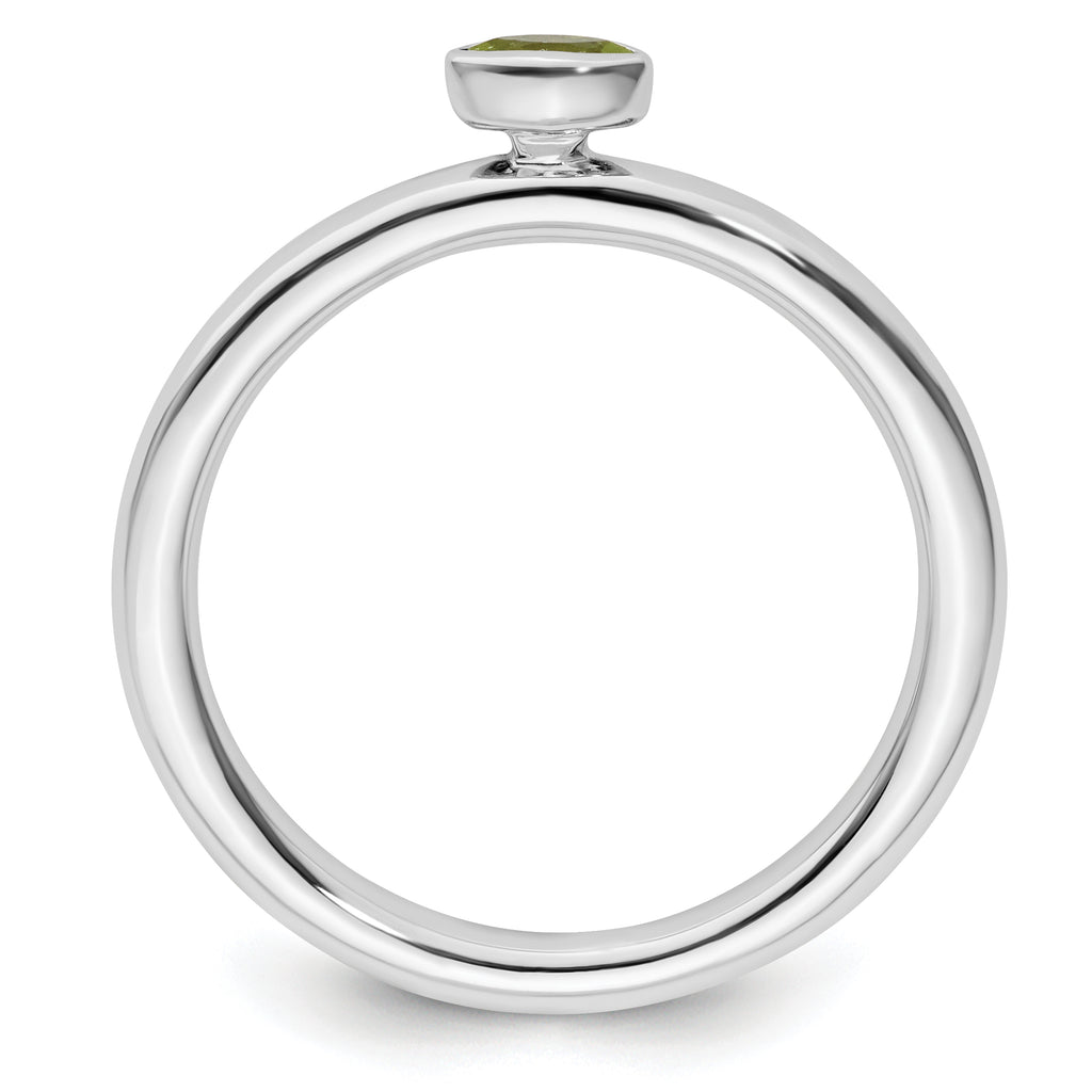 Sterling Silver Stackable Expressions Peridot Ring