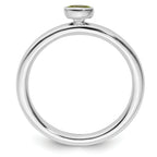Sterling Silver Stackable Expressions Peridot Ring