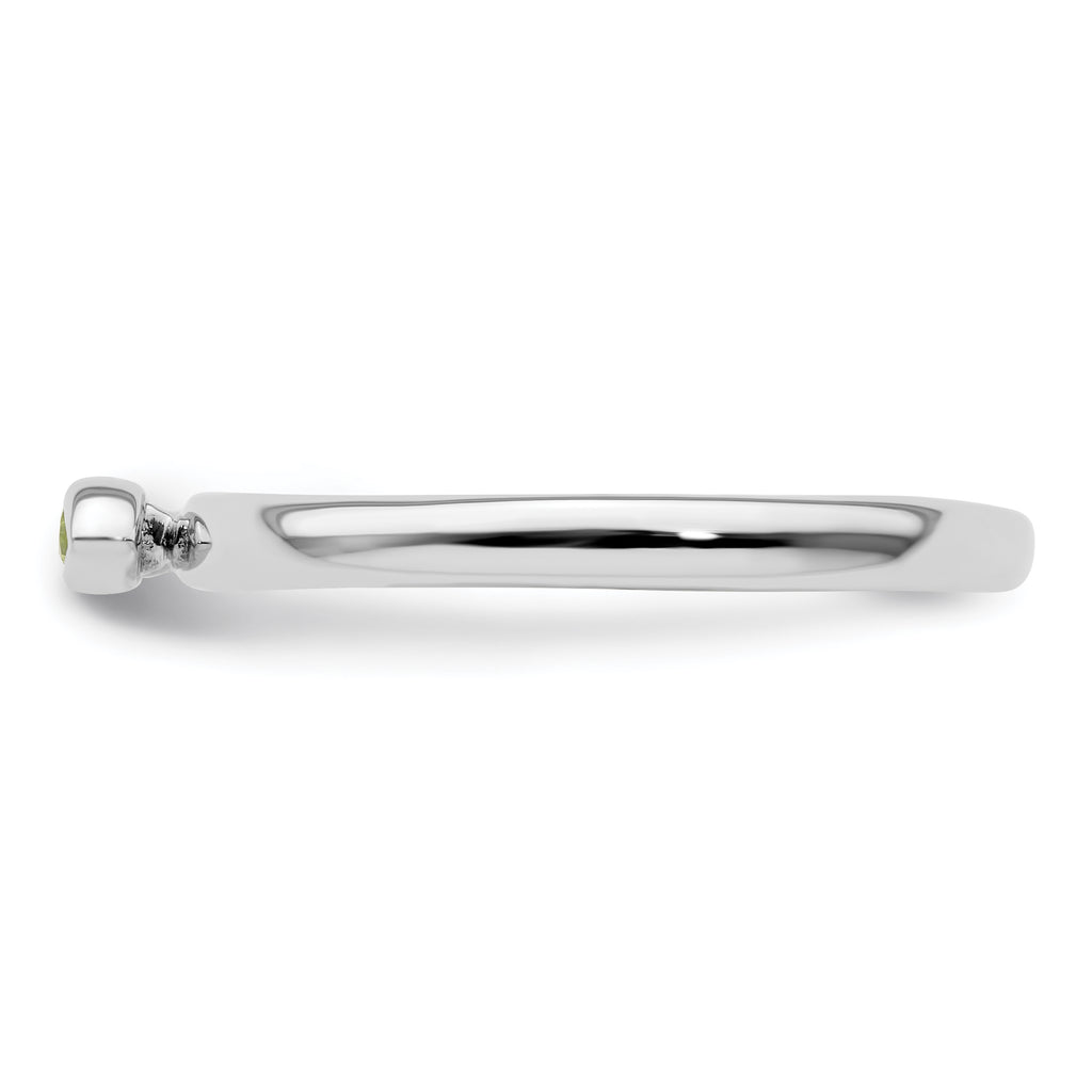Sterling Silver Stackable Expressions Peridot Ring