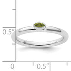 Sterling Silver Stackable Expressions Peridot Ring