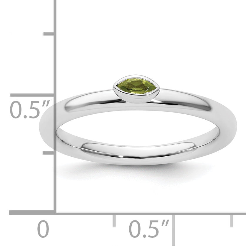 Sterling Silver Stackable Expressions Peridot Ring