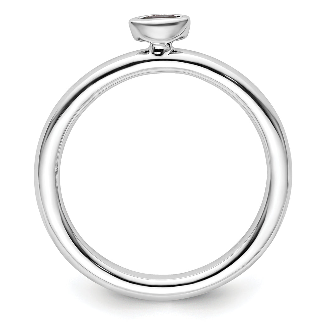 Sterling Silver Stackable Expressions Created Sapphire Ring
