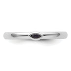Sterling Silver Stackable Expressions Created Sapphire Ring