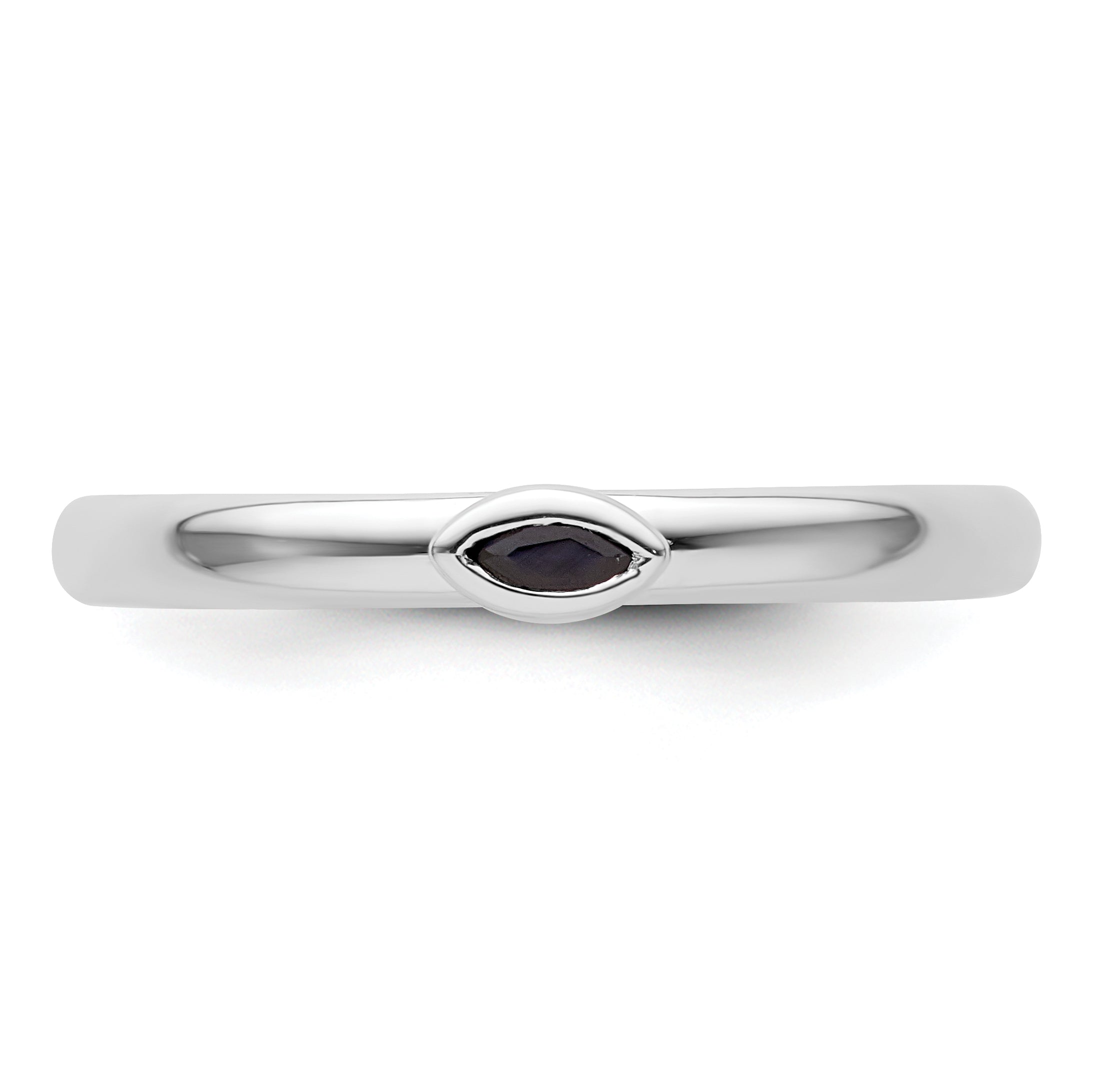Sterling Silver Stackable Expressions Created Sapphire Ring