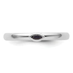 Sterling Silver Stackable Expressions Created Sapphire Ring