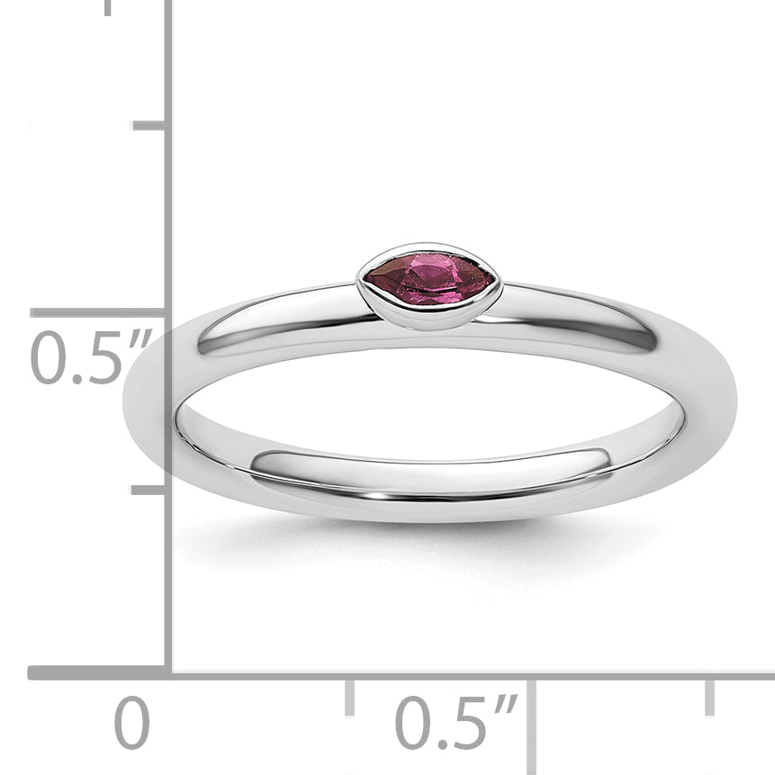 Sterling Silver Stackable Expressions Pink Tourmaline Ring