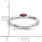 Sterling Silver Stackable Expressions Pink Tourmaline Ring