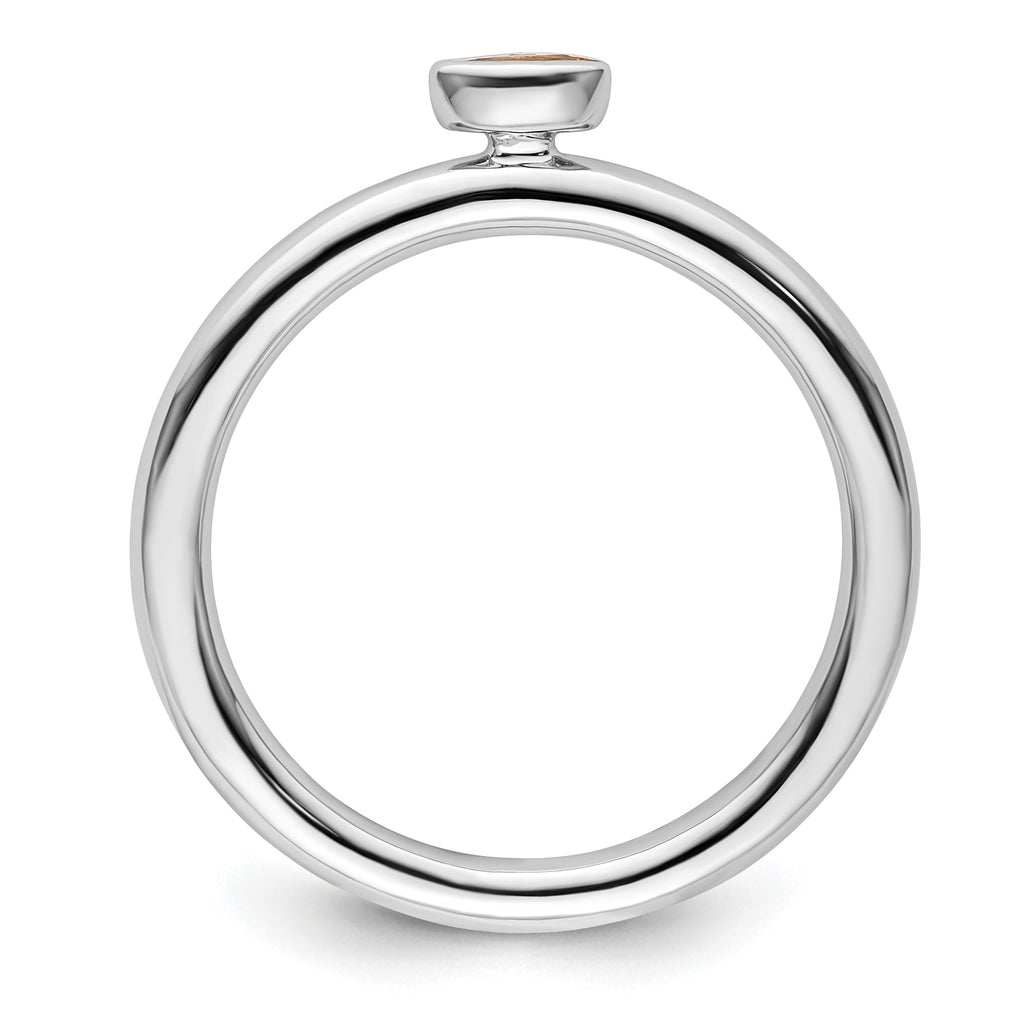 Sterling Silver Stackable Expressions Citrine Ring