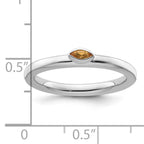 Sterling Silver Stackable Expressions Citrine Ring