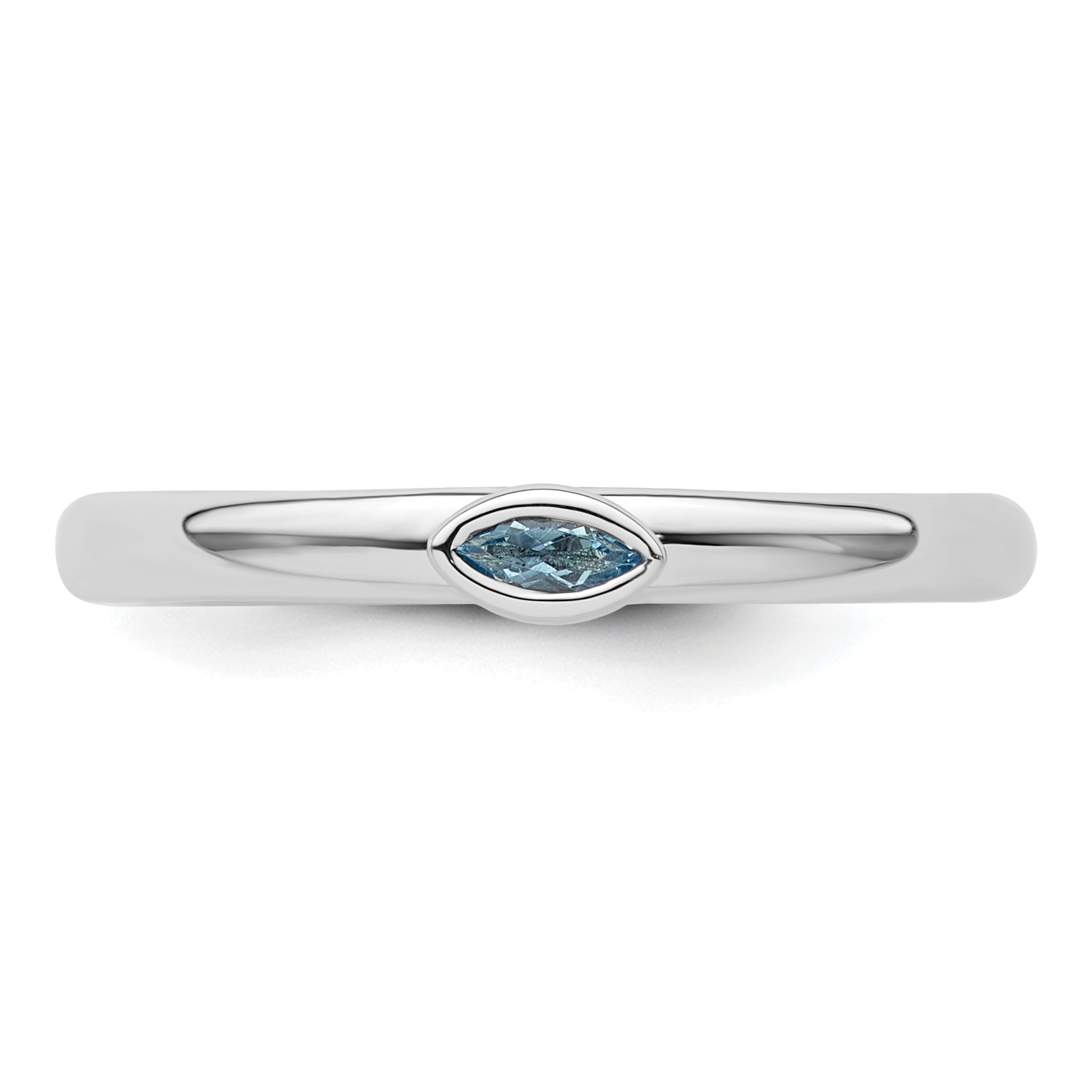 Sterling Silver Stackable Expressions Blue Topaz Ring