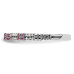 Sterling Silver Stackable Expressions Amethyst & Diamond Ring