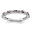 Sterling Silver Stackable Expressions Amethyst & Diamond Ring