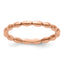 Sterling Silver Stackable Expressions Pink-plated Rice Ring