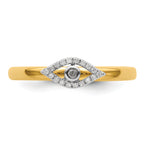 Sterling Silver Stackable Expressions Evil Eye Diamond Ring