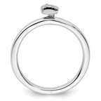 Sterling Silver Stackable Expressions Unicorn Diamond Ring