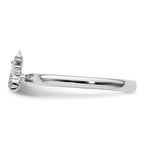 Sterling Silver Stackable Expressions Unicorn Diamond Ring