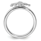 Sterling Silver Stackable Expressions Elephant Diamond Ring