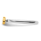 Sterling Silver Stackable Expressions Gold-Plated Diamond Ring