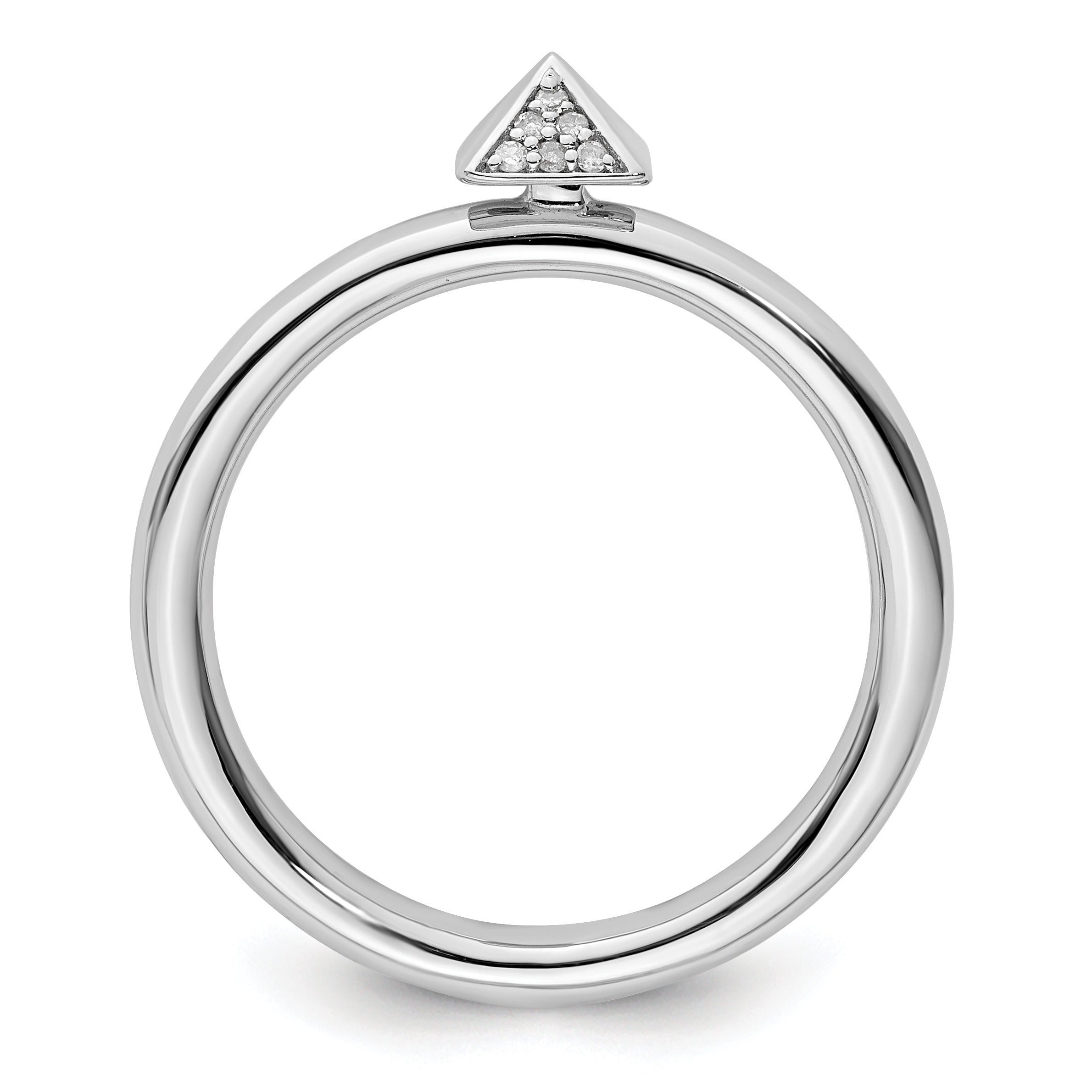 Sterling Silver Stackable Expressions Diamond Ring Secondary image