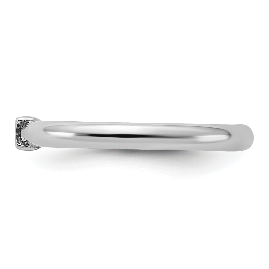 Sterling Silver Stackable Expressions Rhodium-plated X Ring