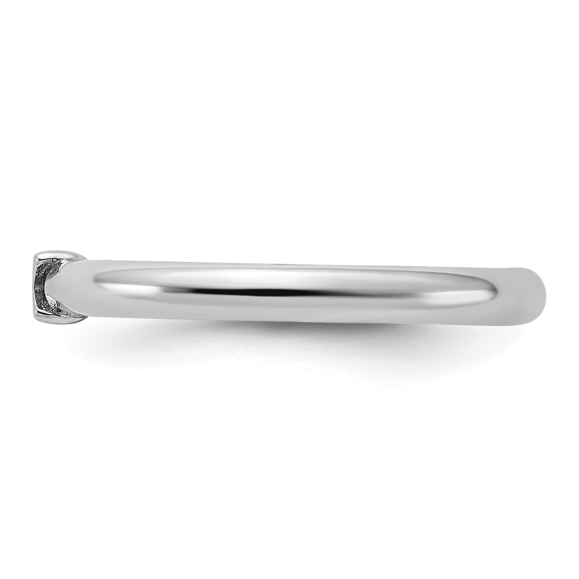 Sterling Silver Stackable Expressions Rhodium-plated X Ring