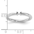 Sterling Silver Stackable Expressions Rhodium-plated X Ring