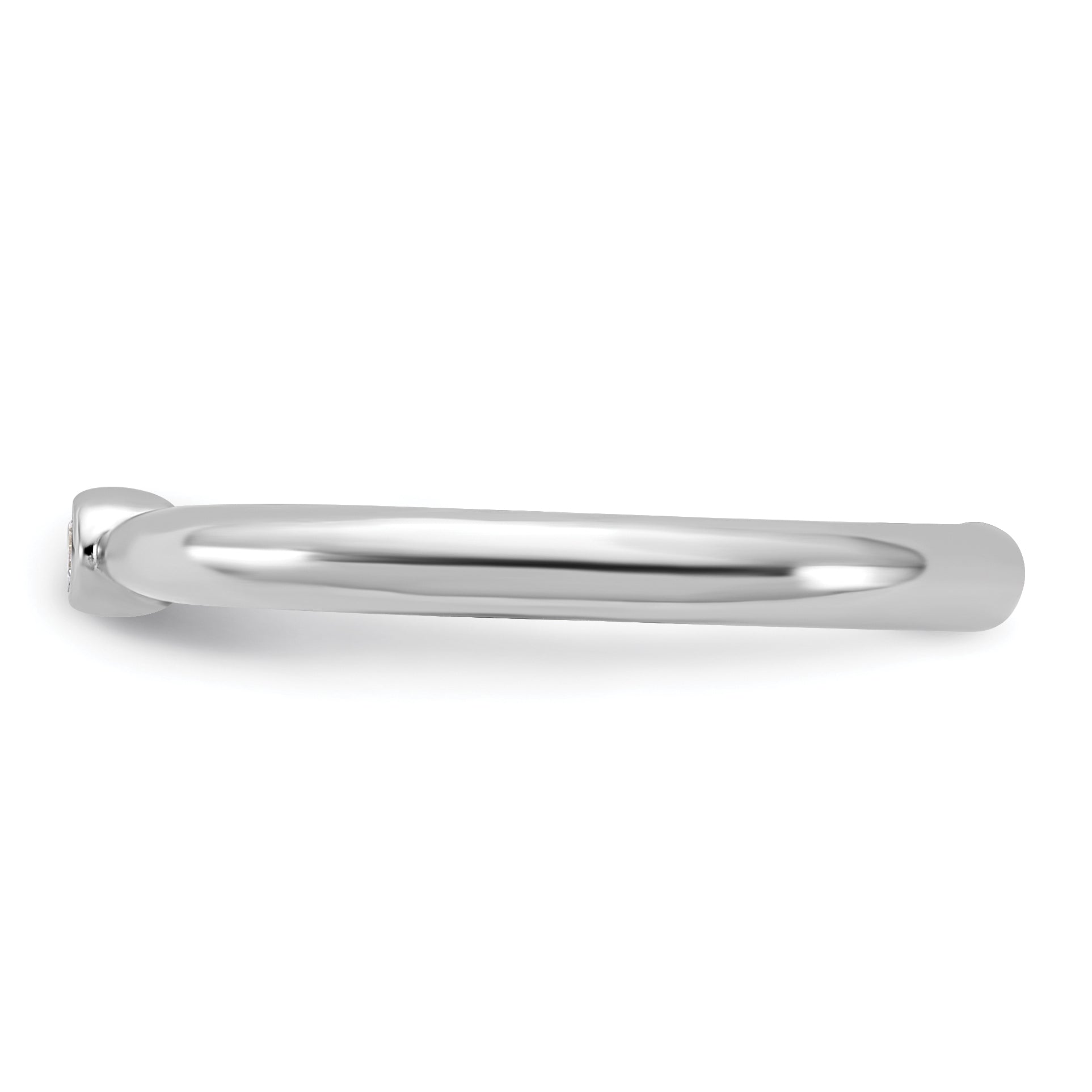 Sterling Silver Stackable Expressions Rhodium-plated CZ Ring
