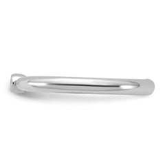 Sterling Silver Stackable Expressions Rhodium-plated CZ Ring
