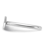 Sterling Silver Stackable Expressions Rhodium-plated X Ring