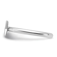 Sterling Silver Stackable Expressions Rhodium-plated X Ring