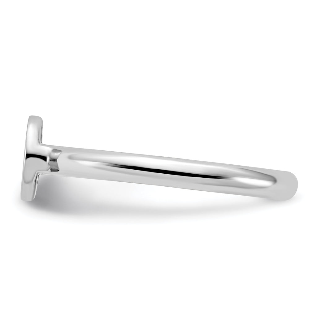 Sterling Silver Stackable Expressions Rhodium-plated O Ring