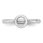 Sterling Silver Stackable Expressions Rhodium-plated O Ring