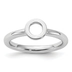 Sterling Silver Stackable Expressions Rhodium-plated O Ring