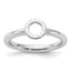 Sterling Silver Stackable Expressions Rhodium-plated O Ring