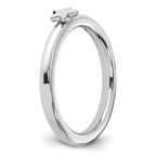 Sterling Silver Stackable Expressions Rhodium-plated Star Ring