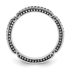 Sterling Silver Stackable Expressions Oxidized and Textured Ring