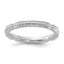 Sterling Silver Stackable Expressions Rhodium-Plated Textured Ring
