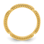 Sterling Silver Stackable Expressions Gold-plated Textured Ring