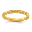 Sterling Silver Stackable Expressions Gold-plated Textured Ring
