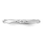 Sterling Silver Stackable Expressions Rhodium-plated White Topaz Ring