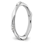 Sterling Silver Stackable Expressions Rhodium-plated White Topaz Ring