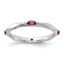 Sterling Silver Stackable Expressions Rhodium-platedod-plated Rhodium-Plated Rhodolite Garnet Ring