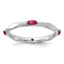 Sterling Silver Stackable Expressions Rhodium-plated Created Ruby Ring