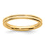 Sterling Silver Stackable Expressions Gold-plated Grooved Ring