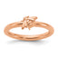Sterling Silver Stackable Expressions Rose Gold-plated Bee Ring