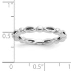 Sterling Silver Stackable Expressions Rhodium-plated Ring