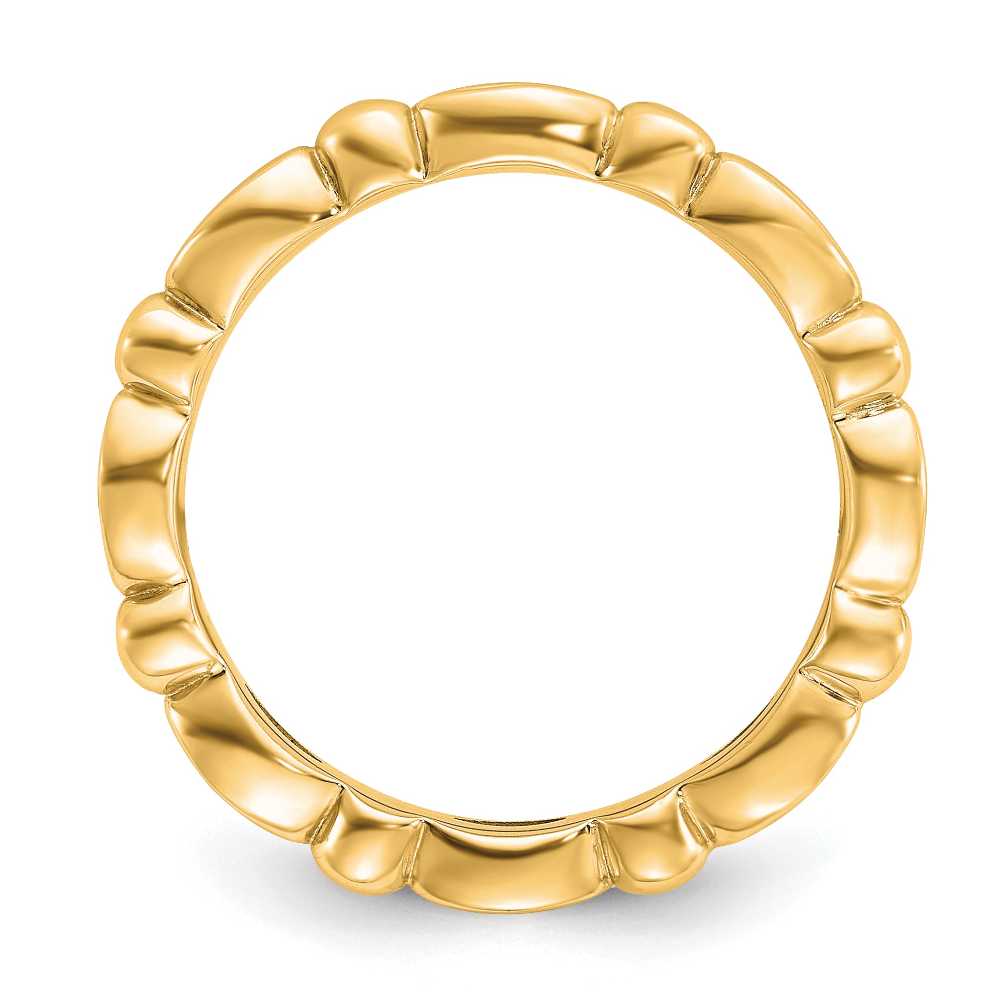 Sterling Silver Stackable Expressions Gold-plated Ring Secondary image